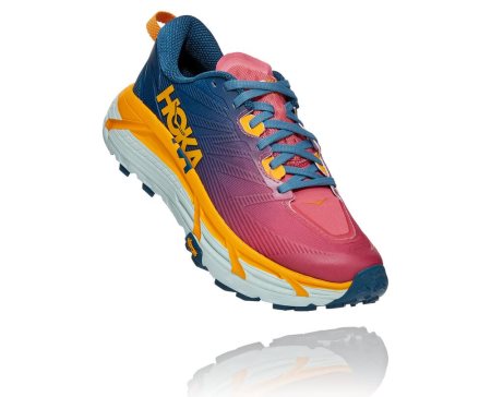 Hoka One One Mafate Speed 3 Ženske Trail Tekaški Čevlji Modra / Koralna SI-078542L